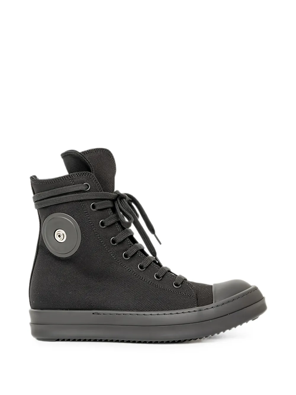 Rick Owens DRKSHDW lace-up canvas sneakers Zwart