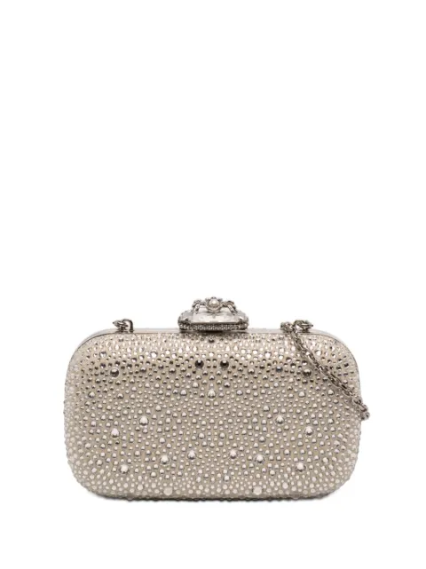 Alexander McQueen Pre-Owned 2010-2026 Crystal Embellished Satin Spider clutch bag