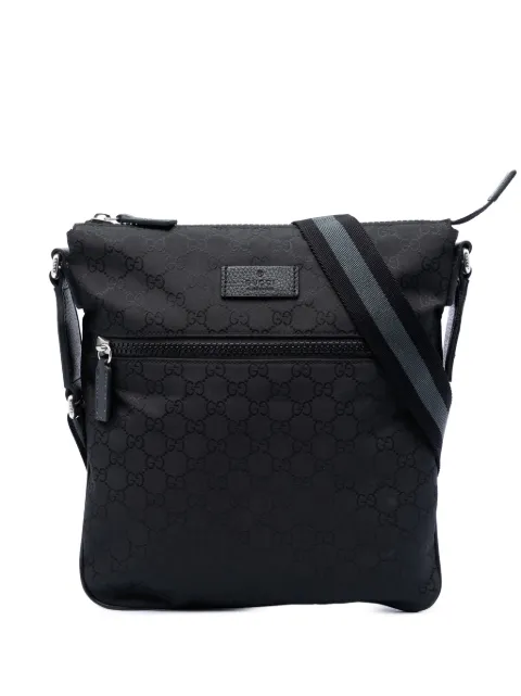 Gucci Pre-Owned bandolera de nylon con logo GG y tribanda Web 2016-2026