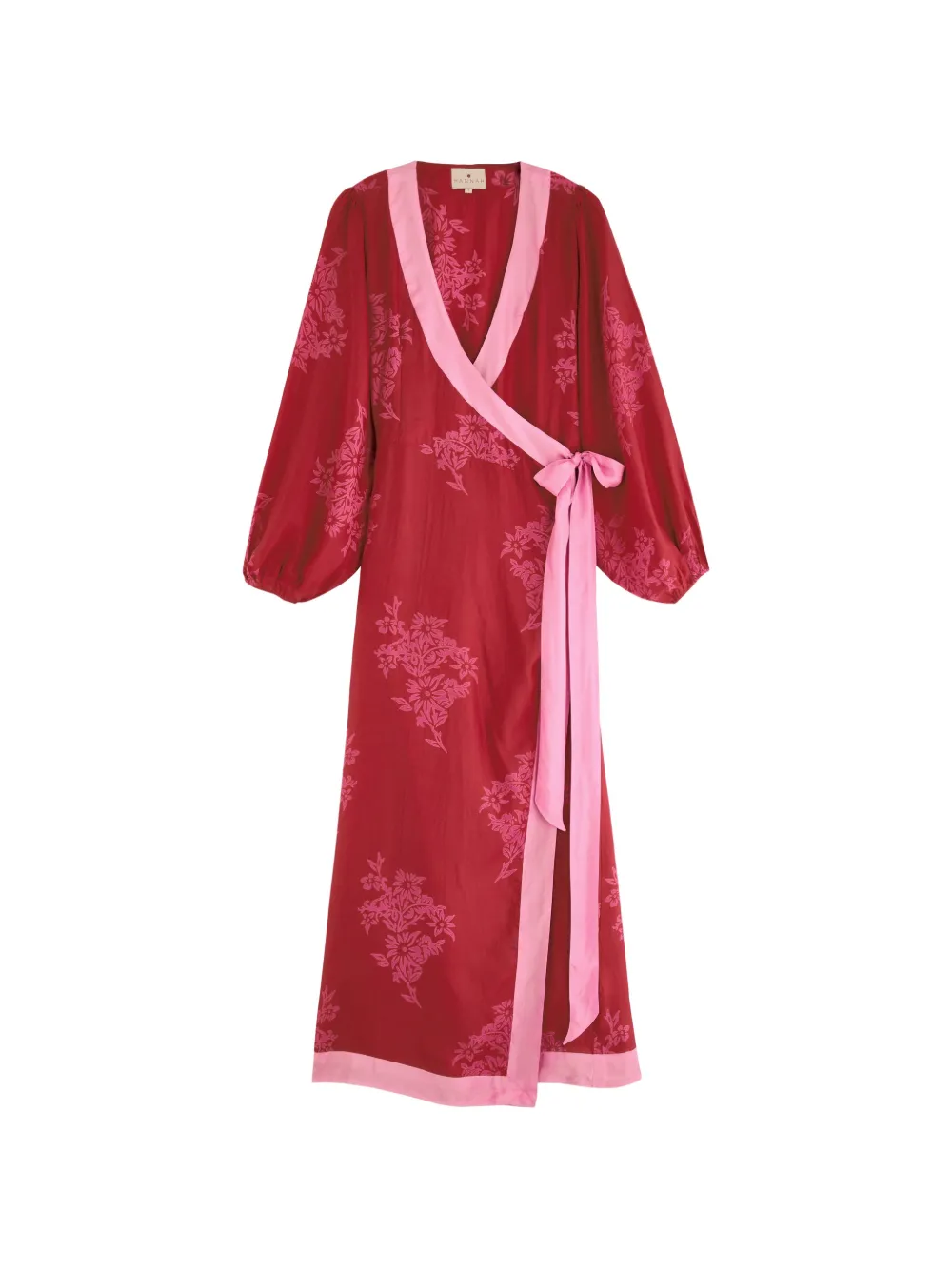 Hannah Artwear Luna floral-print wrap maxi dress - Rot