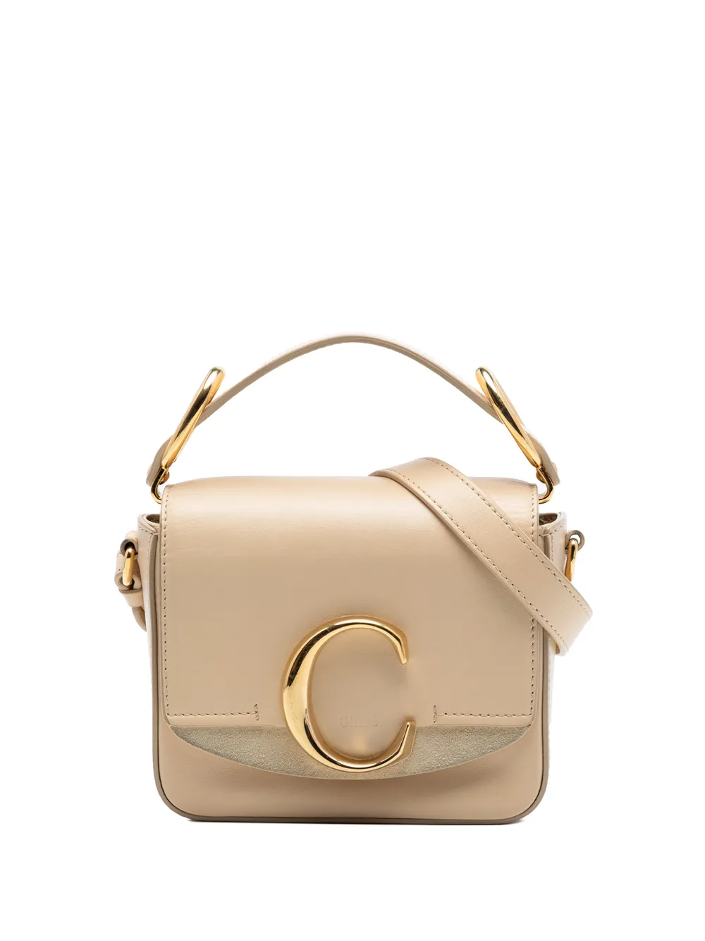 Chloé Pre-Owned 2019 Mini Calfskin C satchel - Toni neutri