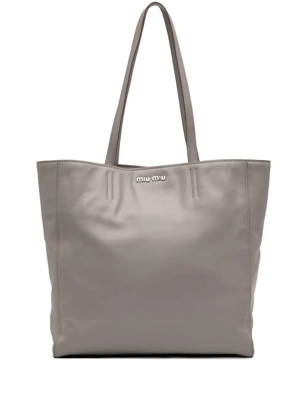 Miu Miu Pre-Owned 2010-2026 Vitello Soft Calf tote bag - Grigio