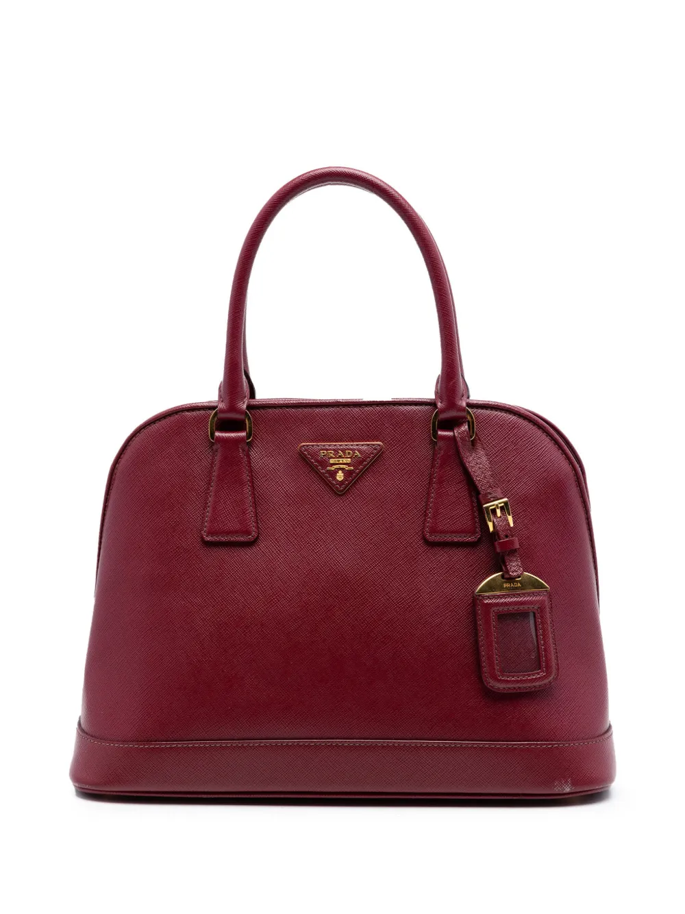 Prada Pre-Owned 2010-2026 Medium Saffiano Lux Open Promenade satchel - Rosso