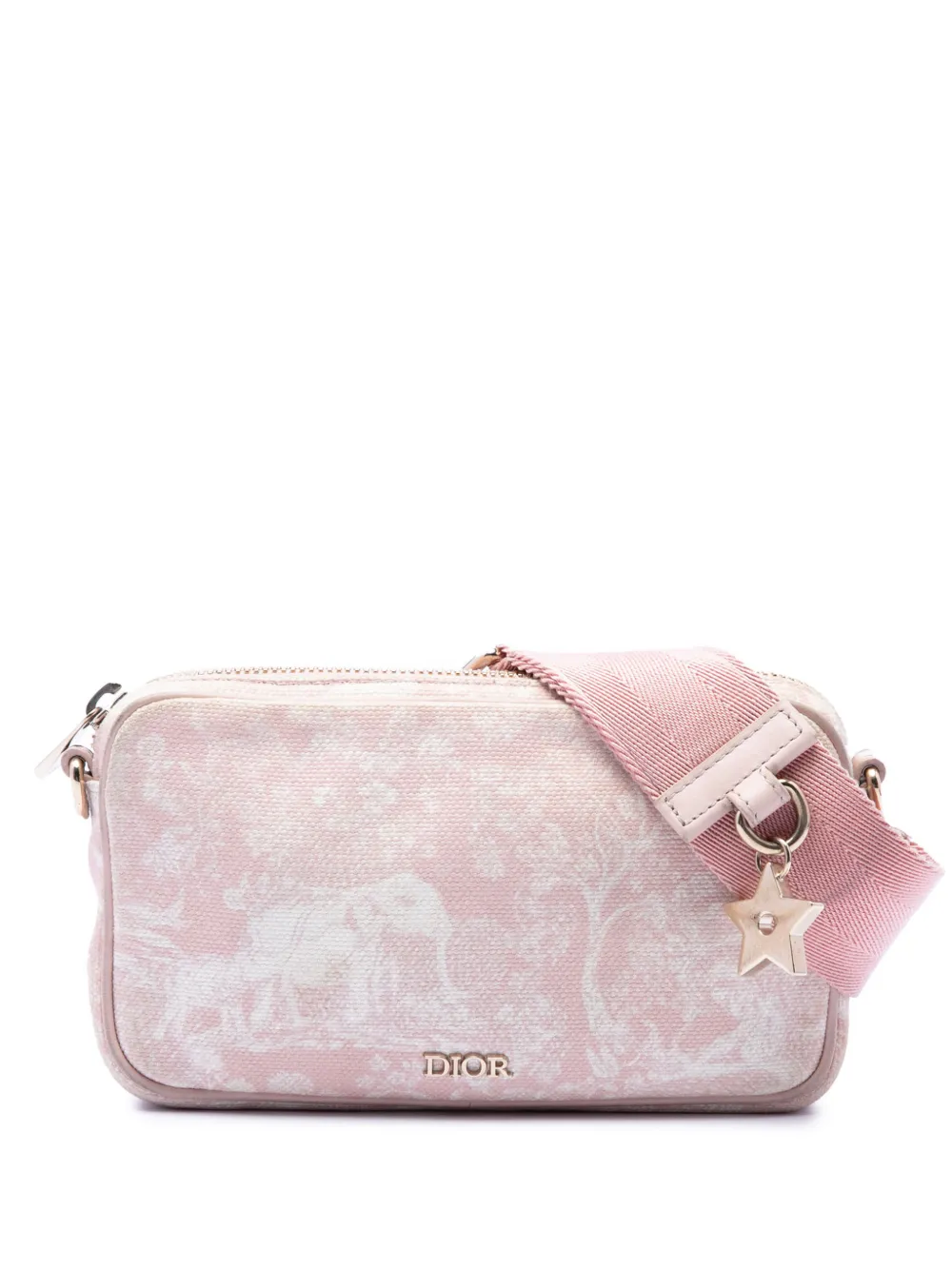 Christian Dior Pre-Owned 2021 Embroidered Canvas Toile de Jouy crossbody bag - Pink