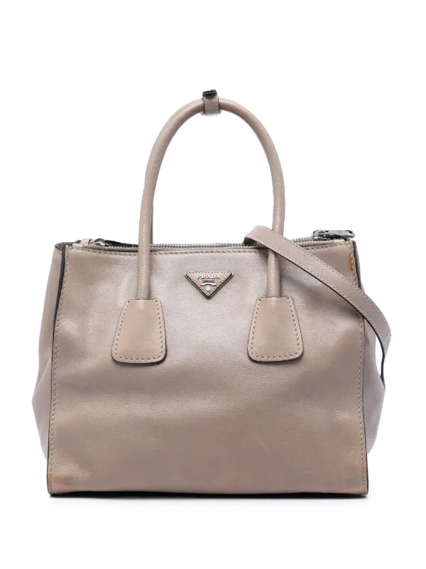 Prada Pre-Owned 2000-2026 Glace Calf Twin Pocket Double Handle