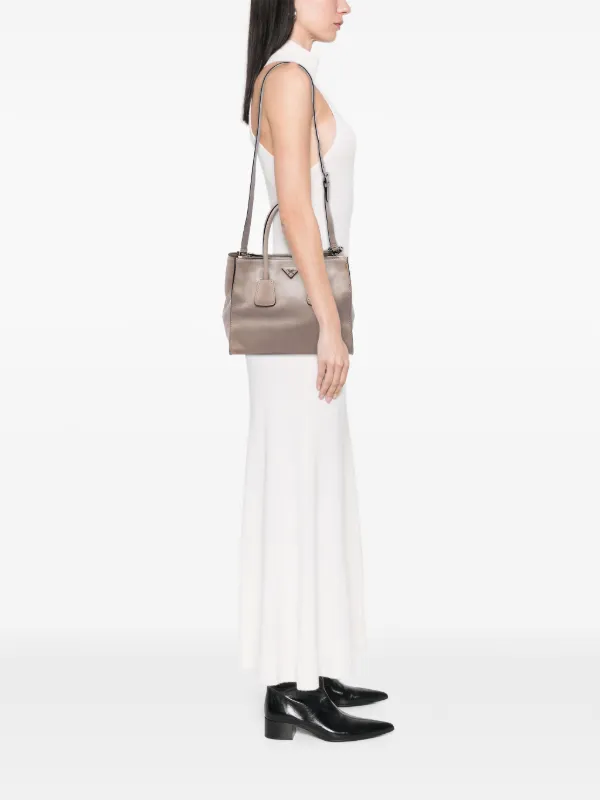 Prada Pre-Owned 2000-2026 Glace Calf Twin Pocket Double Handle