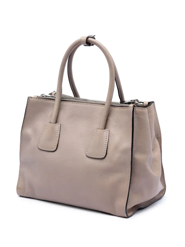 Prada Pre-Owned 2000-2026 Glace Calf Twin Pocket Double Handle