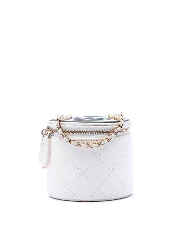 CHANEL Pre-Owned 2021 マトラッセ ラムスキン チェーン＆チャーム 