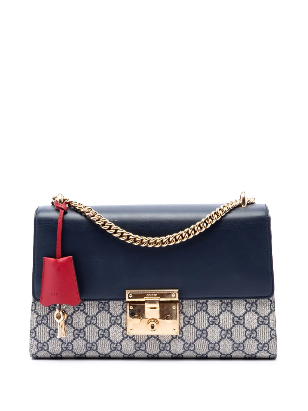 Gucci Pre-Owned 2016-2026 Medium GG Supreme Padlock shoulder bag - Blu