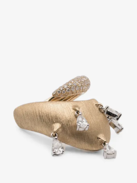 Rainbow K anillo con diamante