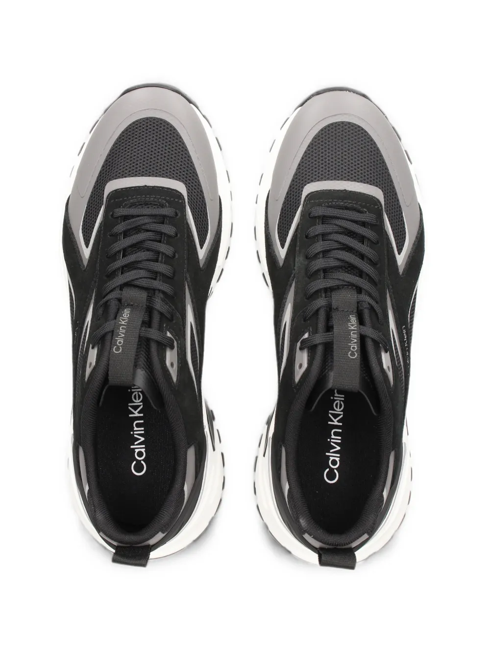 Calvin Klein Low-top sneakers met logoprint en vlakken Zwart