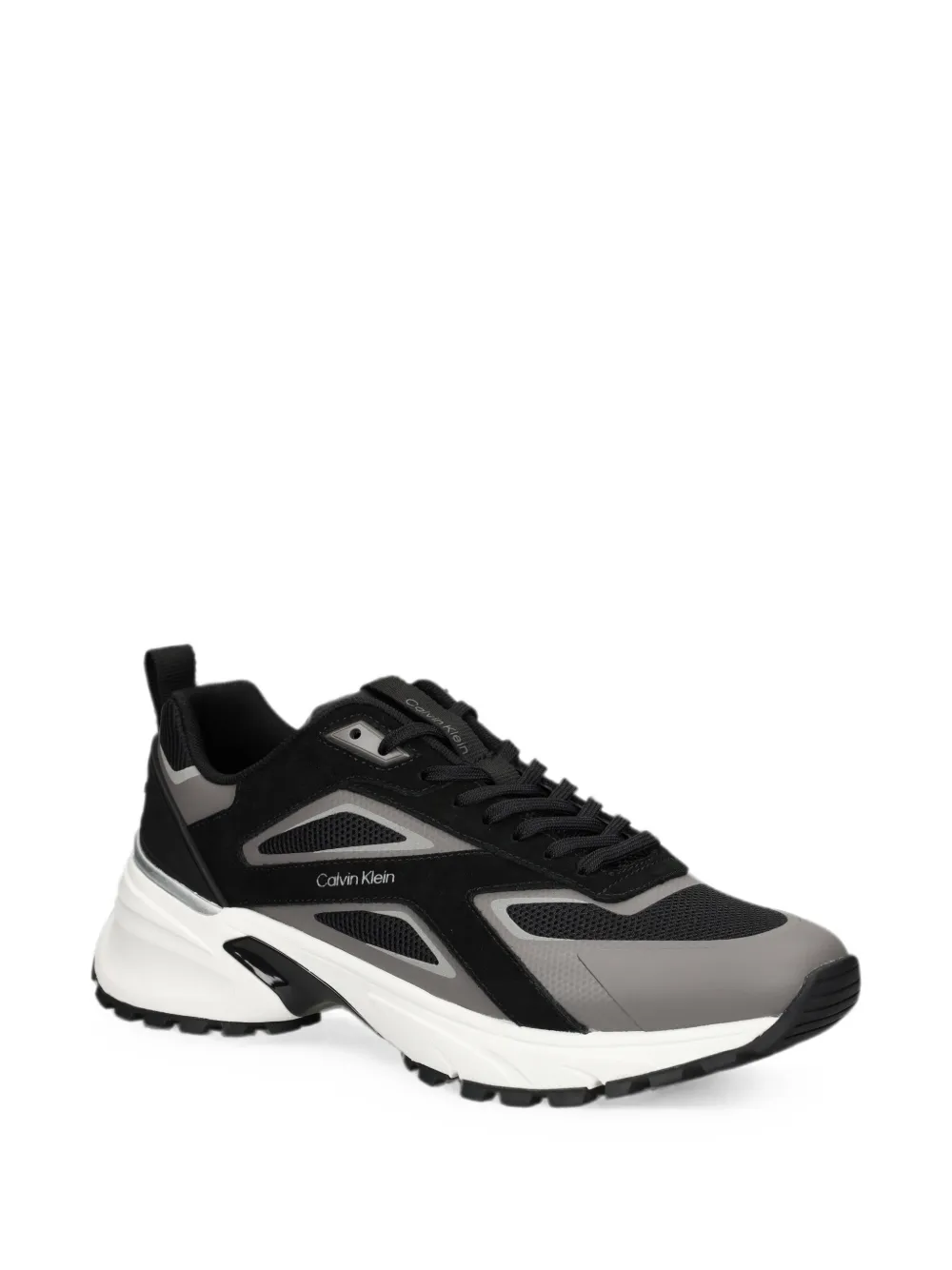 Calvin Klein Low-top sneakers met logoprint en vlakken Zwart