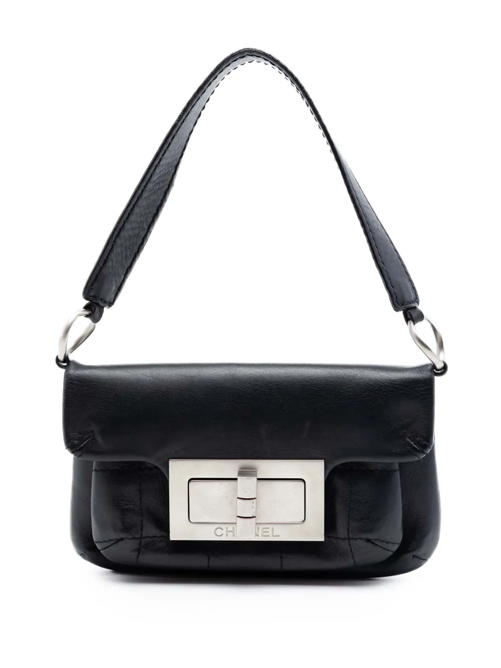 CHANEL Pre-Owned 2003-2004 Calfskin Square Stitched Mademoiselle shoulder bag - Nero