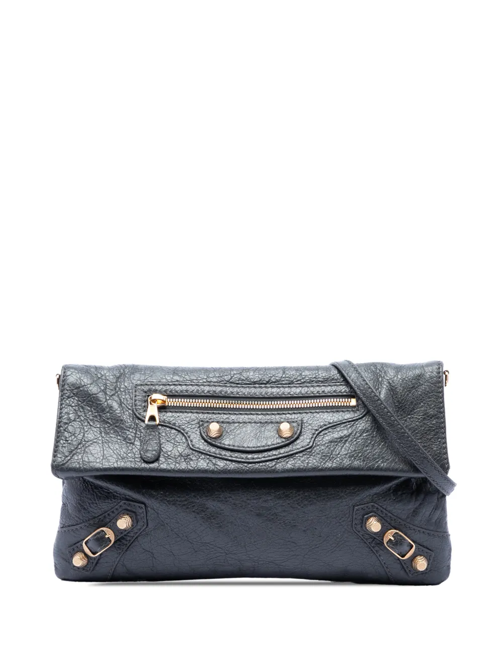 Balenciaga Pre-Owned 2015 Lambskin Motocross Giant 12 Envelope Clutch With Strap crossbody bag - Grigio