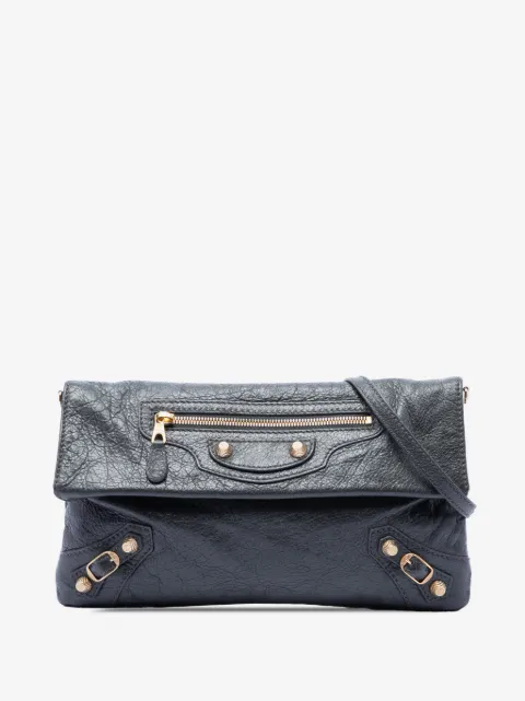 Balenciaga Pre-Owned 2015 Lambskin Motocross Giant 12 Envelope Clutch With Strap crossbody bag