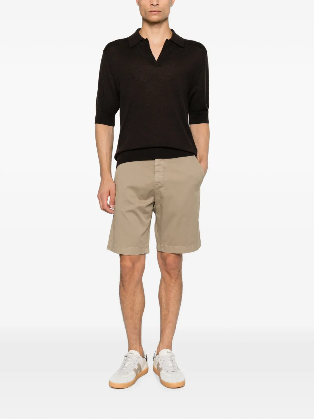 Jacob Cohën George stretch-katoenen shorts Beige