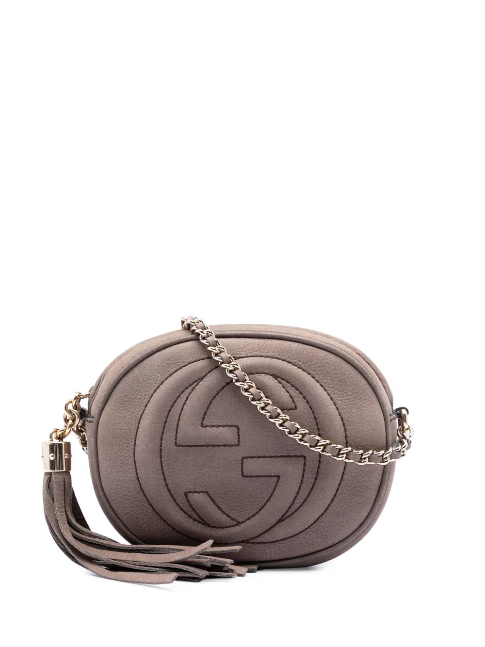 Gucci Pre-Owned 2016-2026 Mini Nubuck Soho Chain crossbody bag - Marrone