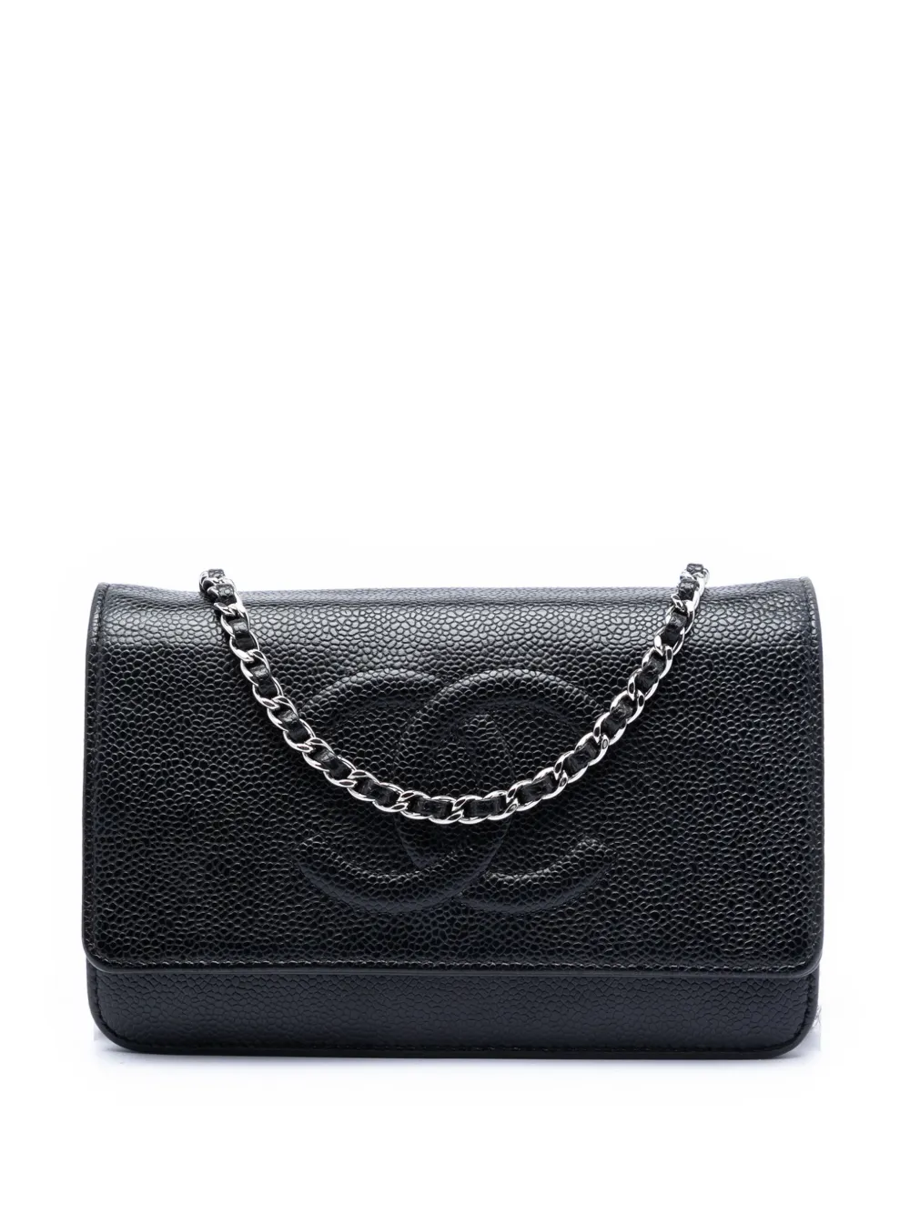 CHANEL Pre-Owned 2012 CC Caviar Wallet On Chain crossbody bag - Nero