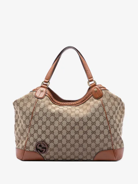 Gucci Pre-Owned bolso shopper Brick Lane mediano de lona GG 2016-2026