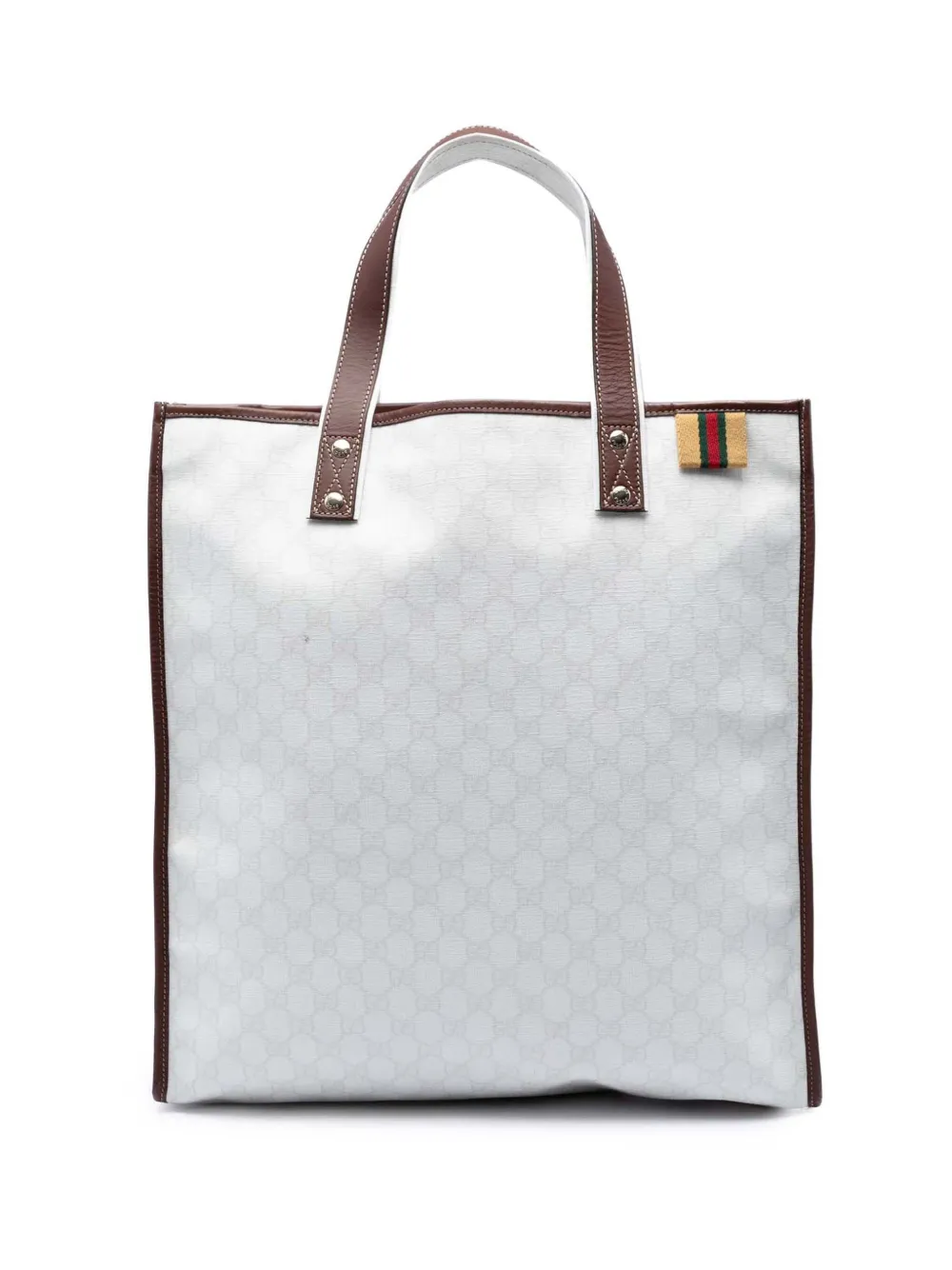Gucci Pre-Owned 2016-2026 GG Supreme Web tote bag - Bianco