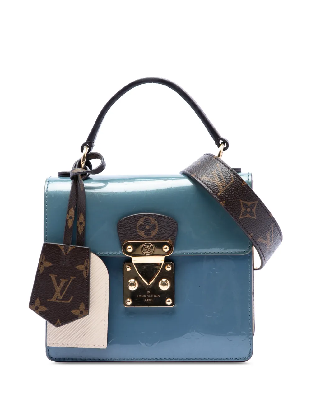 Louis Vuitton Pre-Owned 2019 Monogram Vernis Spring Street satchel - Blu