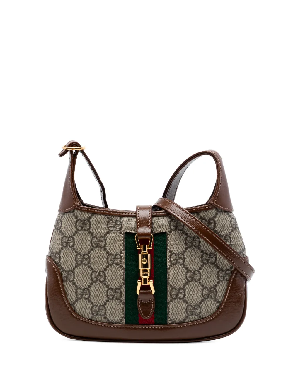 Gucci Pre-Owned 2016-2026 Mini GG Supreme Web Jackie 1961 crossbody bag - Nude