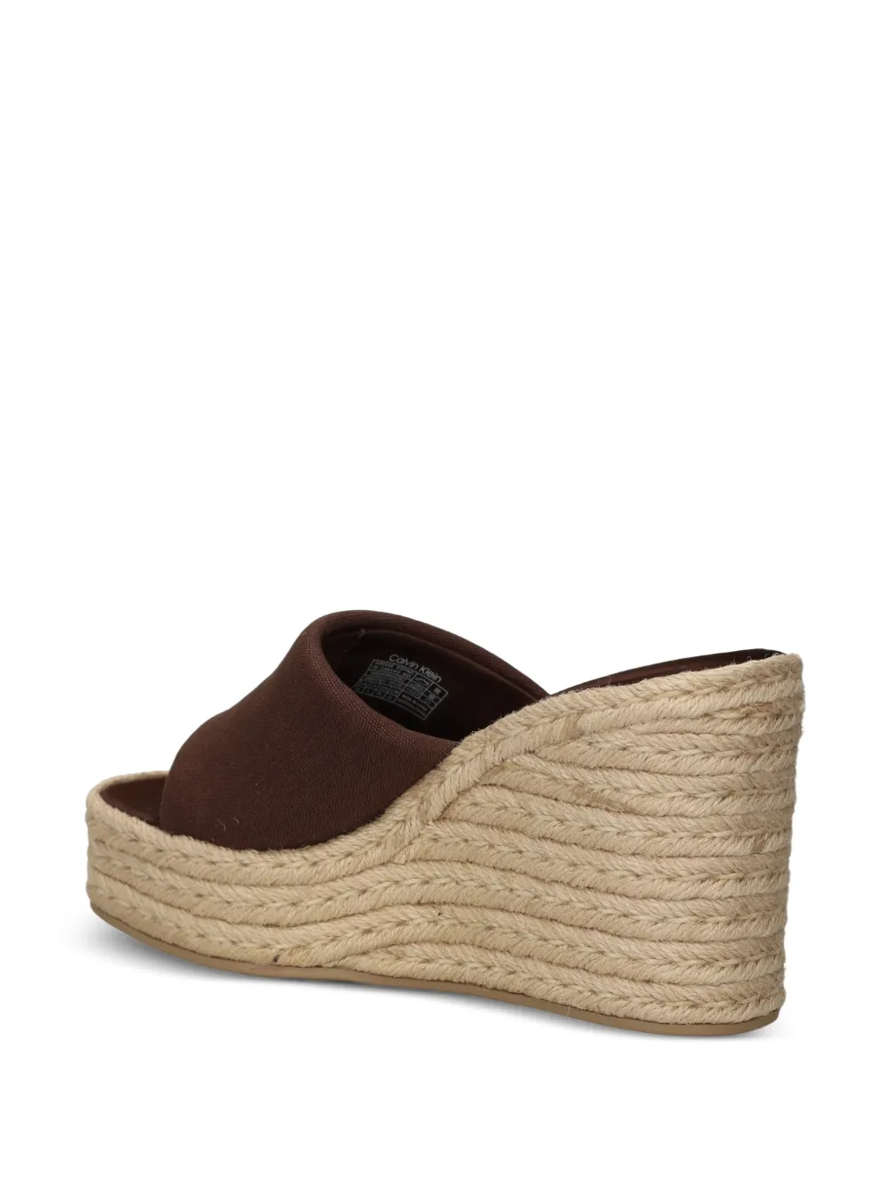 Calvin Klein Espadrilles met logoplakkaat Bruin