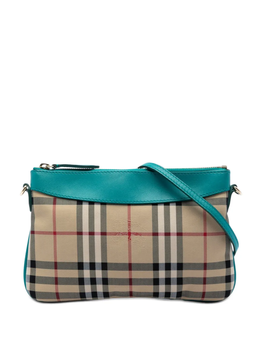 Burberry Pre-Owned 2000-2017 Haymarket Check Nylon Peyton crossbody bag - Blu