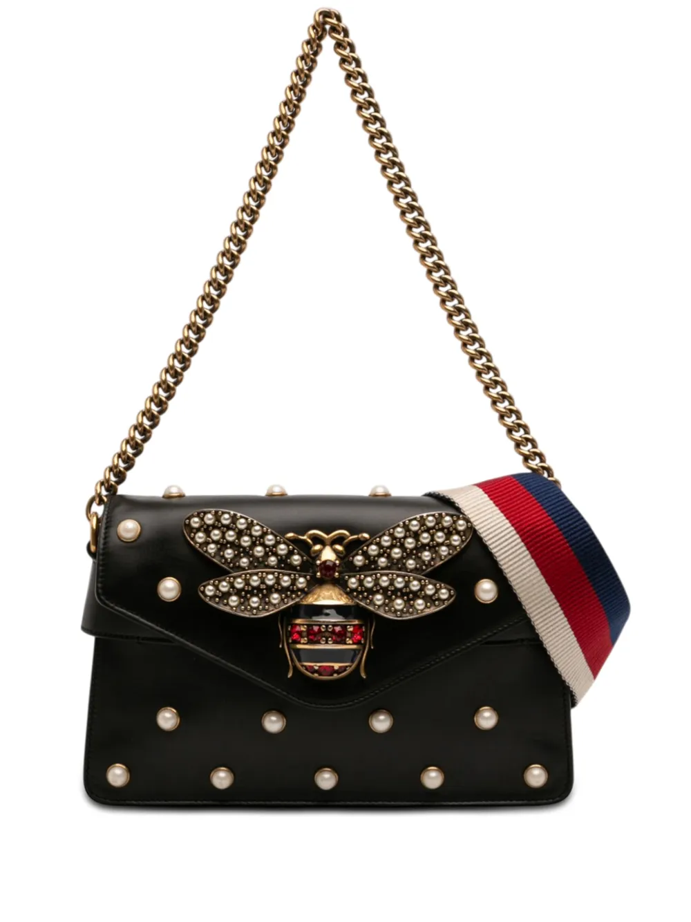 Gucci Pre-Owned 2016-2026 Mini Calfskin Queen Margaret Broadway satchel - Nero