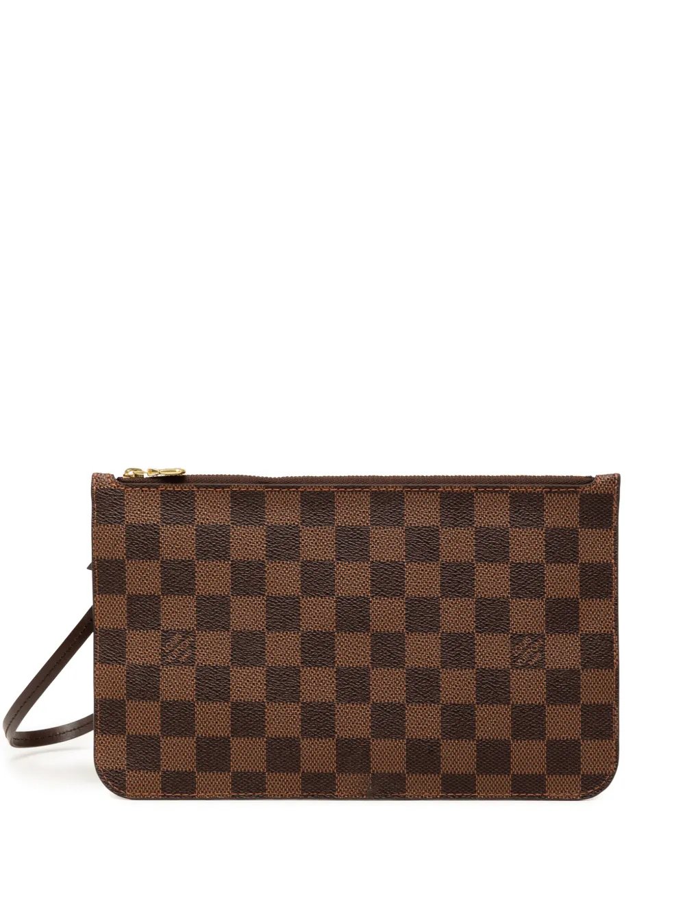 Louis Vuitton Pre-Owned 2015 Damier Ebene Neverfull Pochette clutch bag - Marrone