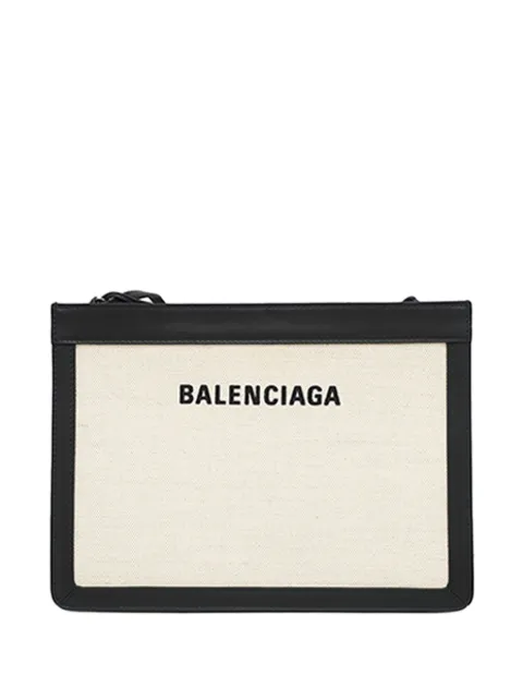 Balenciaga Pre-Owned 2018-2026 Canvas Navy Pochette crossbody bag