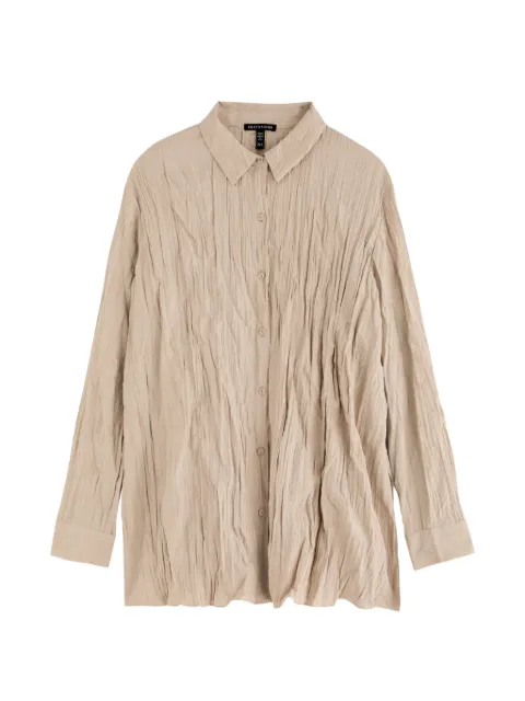 Eileen Fisher plissé silk shirt