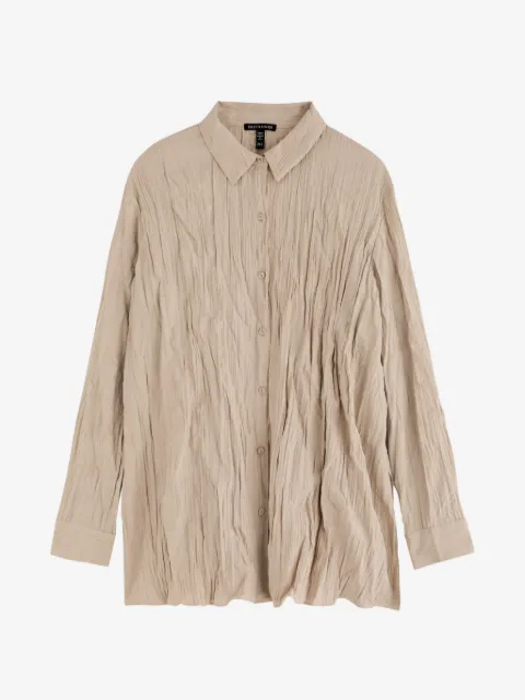 Eileen Fisher Plissiertes Seidenhemd