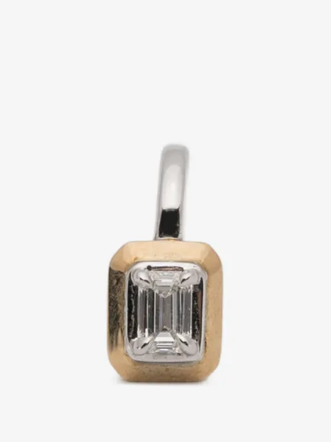 Rainbow K aretes con diamante