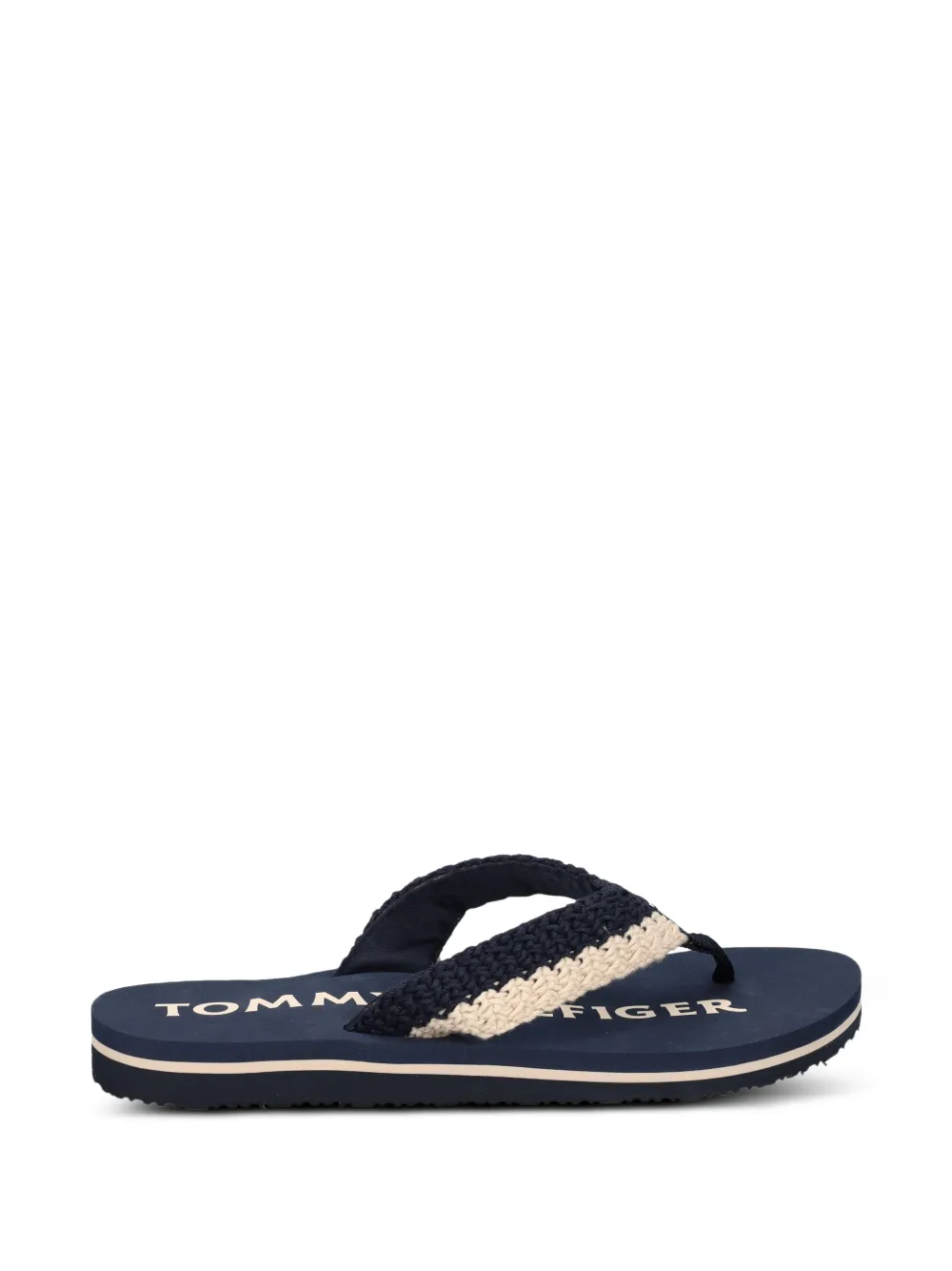 Tommy Hilfiger crochet-knit flip-flops