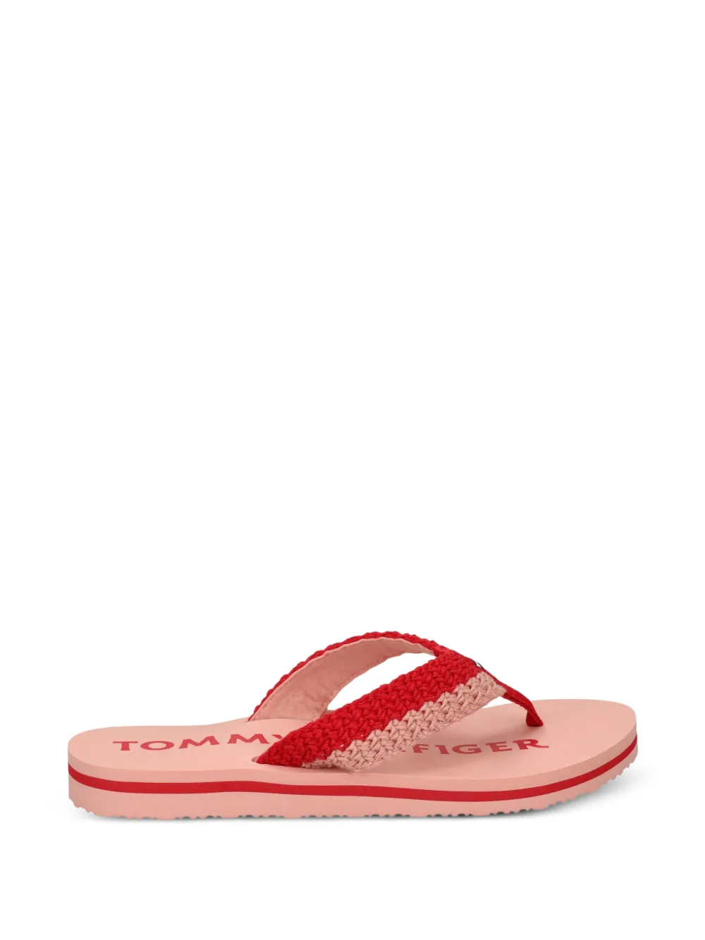 Tommy Hilfiger crochet-knit thong flip-flops