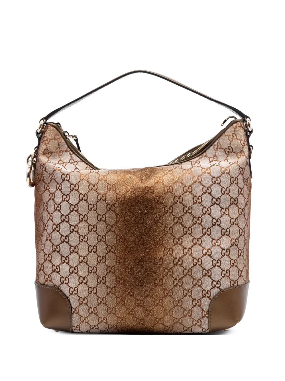 Gucci Pre-Owned 2016-2026 GG Lurex Heart Bit shoulder bag - Marrone
