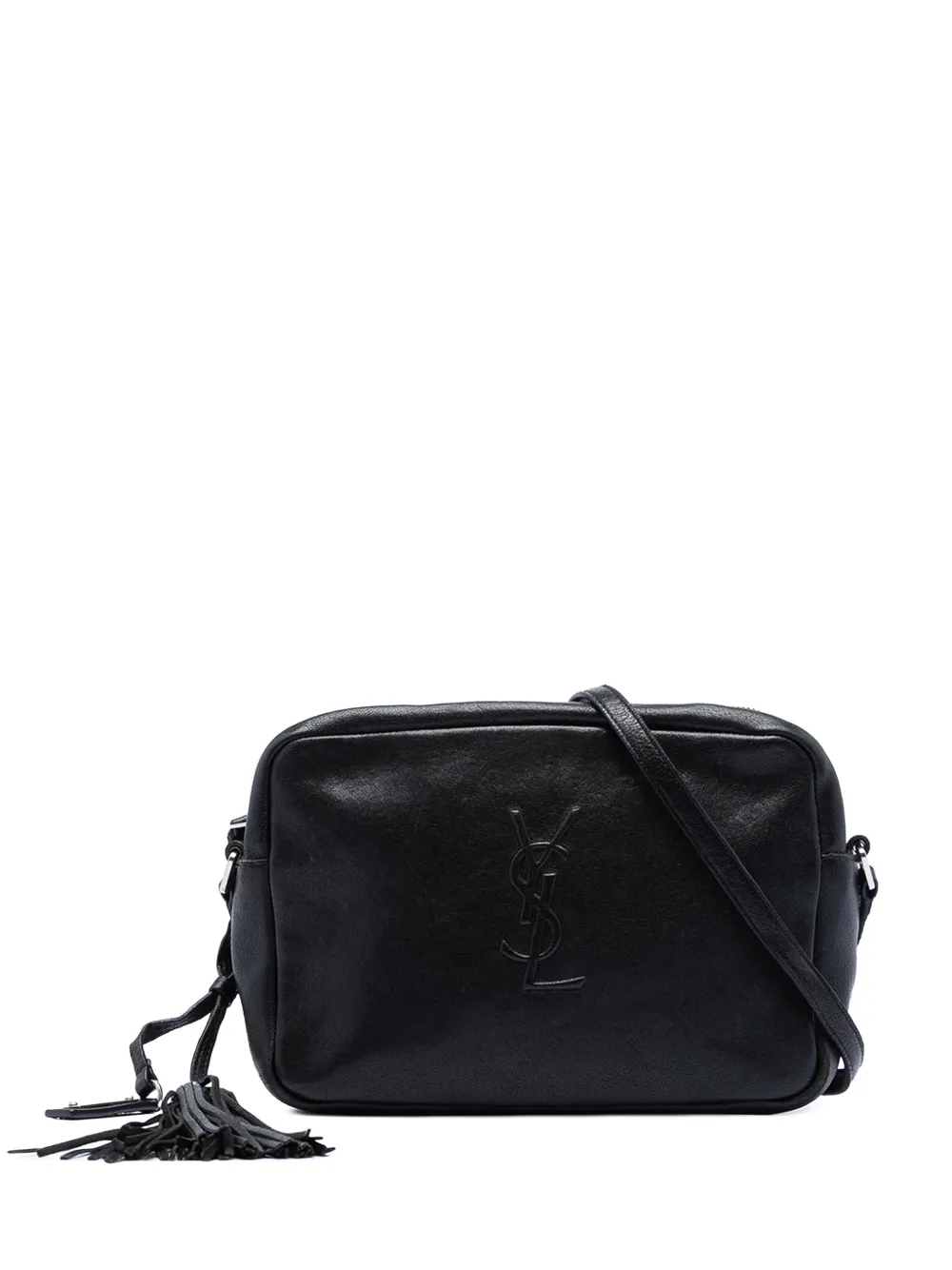 Saint Laurent Pre-Owned 2017 Small Lambskin Monogram Lou Camera Bag crossbody bag - Nero