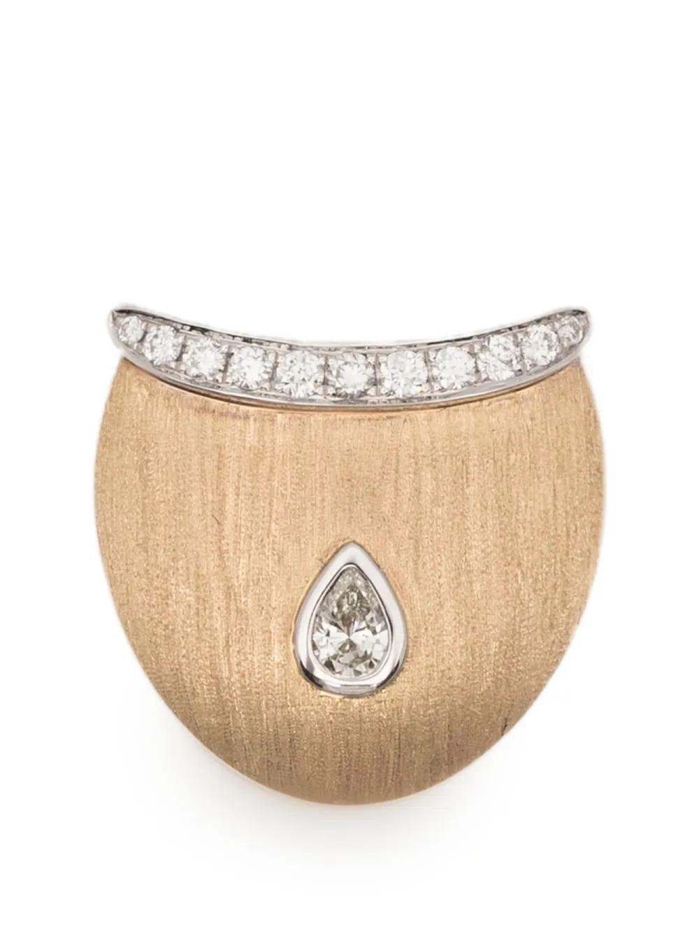 Rainbow K brushed diamond earring - Oro
