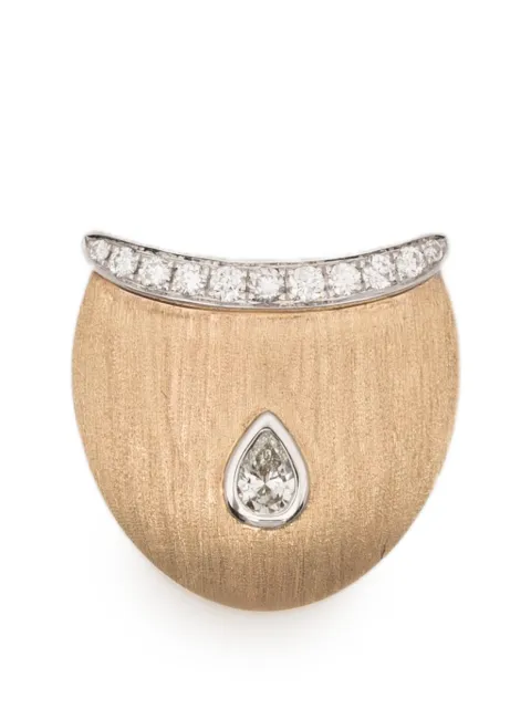 Rainbow K arete con diamante cepillado