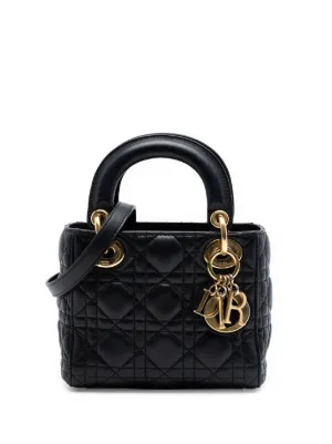 Christian Dior Pre-Owned 2017 ミニ サテン カナージュ ストラス