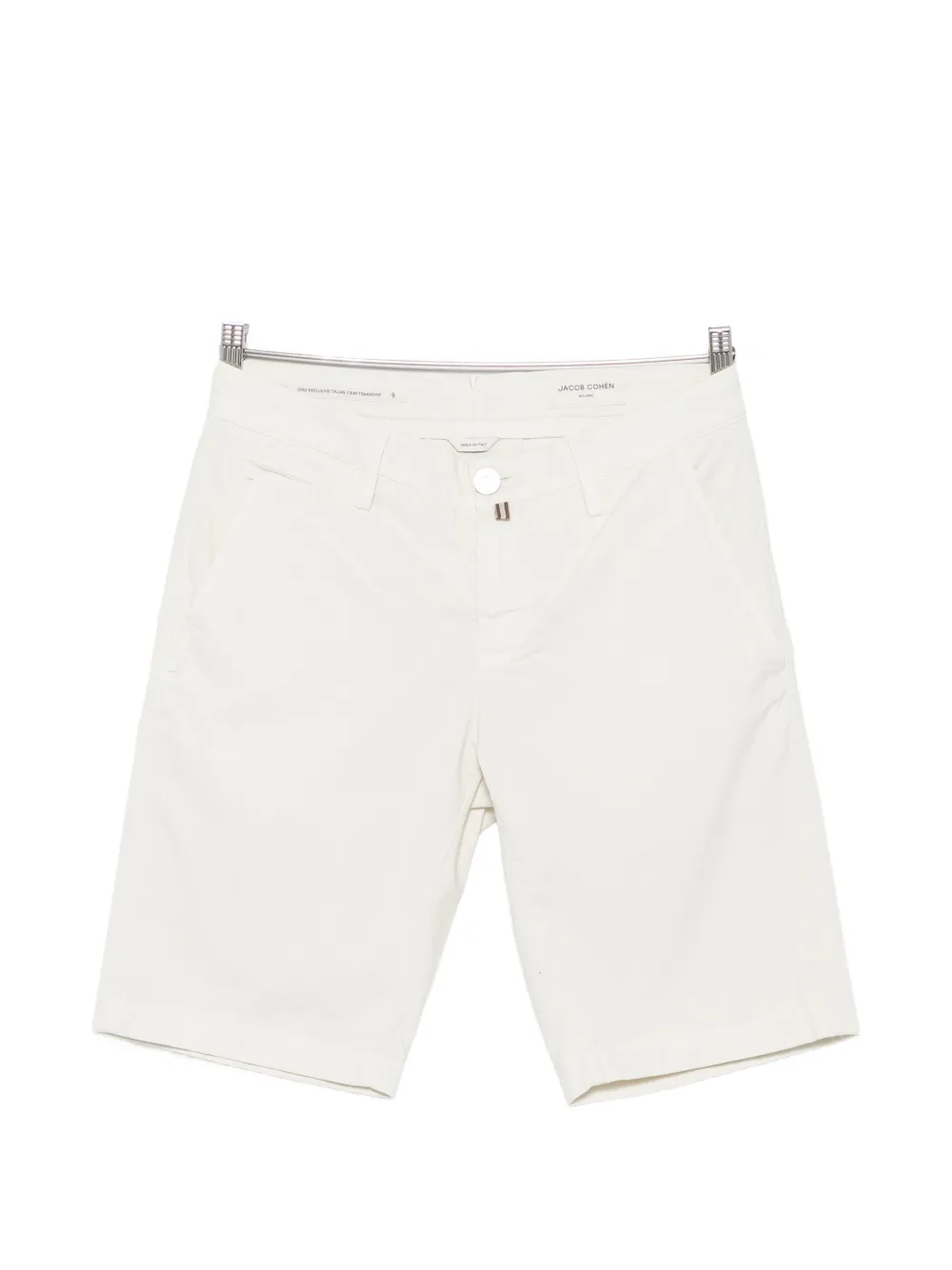 Jacob Cohën logo-plaque chino shorts - White