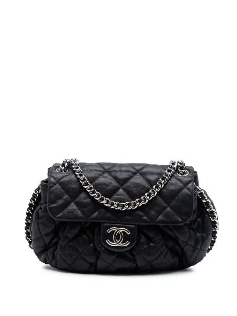 CHANEL Pre-Owned 2011 CC Quilted Lambskin Chain Around Flap crossbody bag