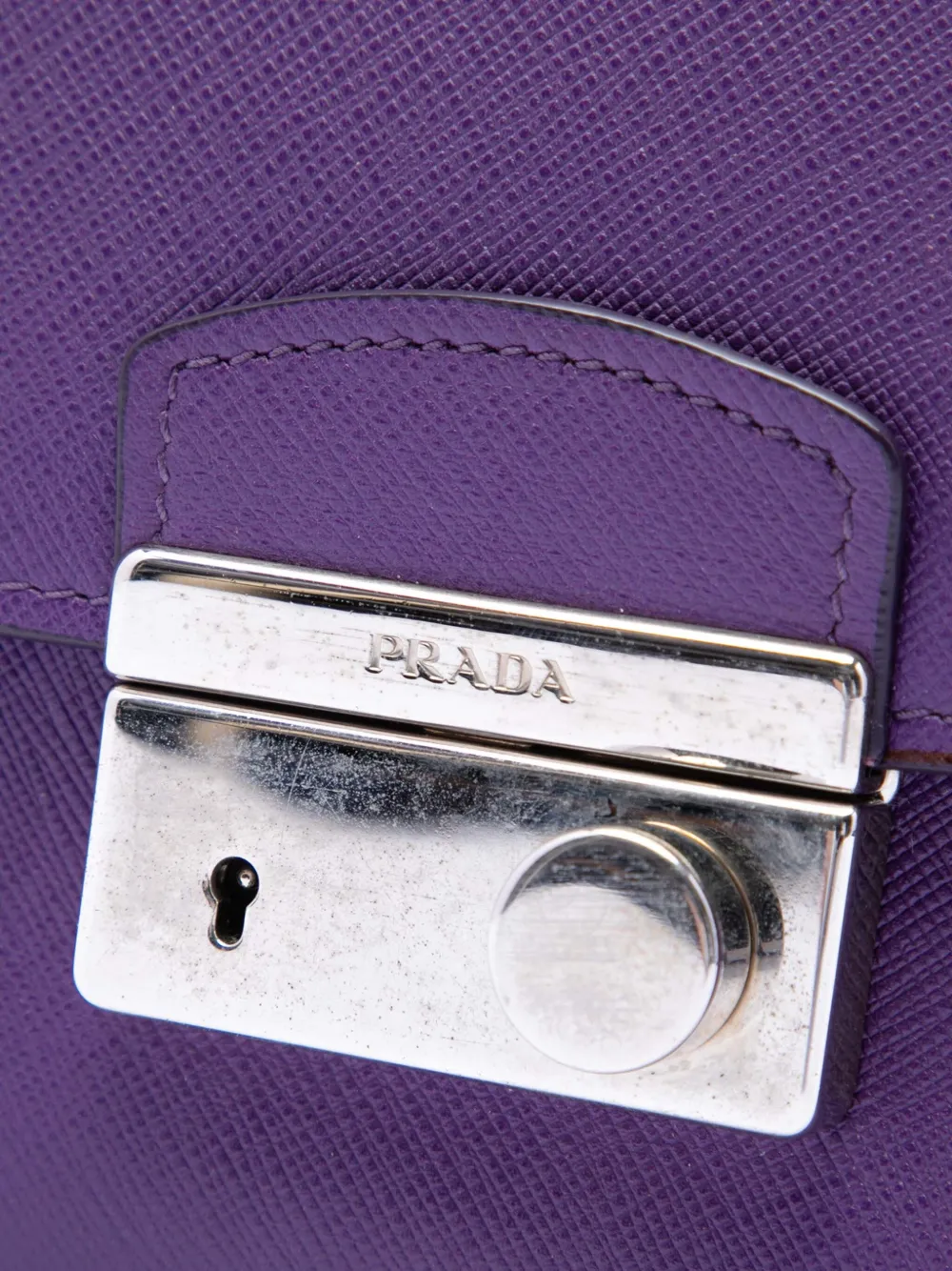 Prada Pre-Owned 2021-2026 Saffiano Sound Lock Crossbody Bag