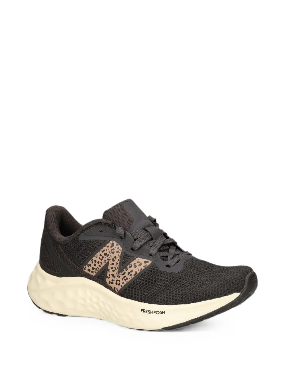 New Balance Arishi v4 Fresh Foam low-top sneakers met luipaardprint Zwart