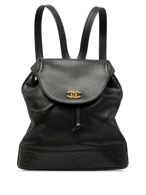 CHANEL Pre-Owned mochila Triple CC de piel caviar 1996-1997