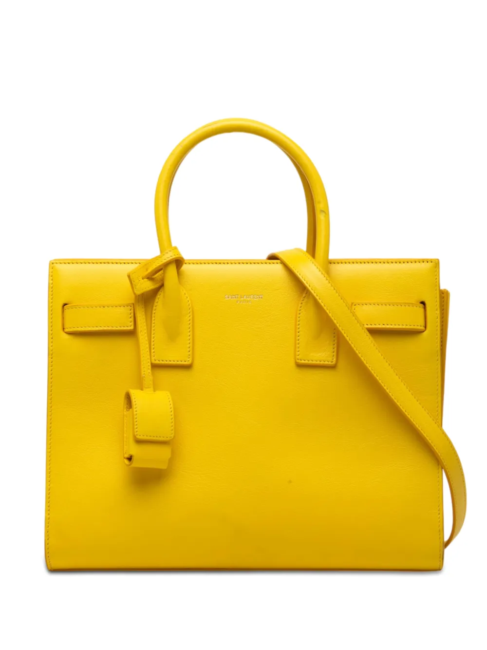 Saint Laurent Pre-Owned 2015 Baby Leather Sac De Jour satchel - Yellow