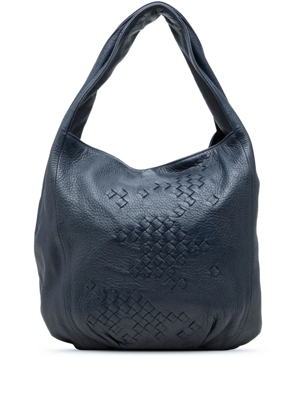 Bottega Veneta Pre-Owned 2010 Intrecciato Trimmed Cervo Deerskin Hobo shoulder bag - Blau