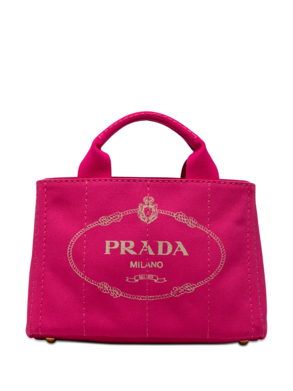 Prada Pre-Owned 2013-2026 Small Canvas Canapa Logo satchel - Rosa