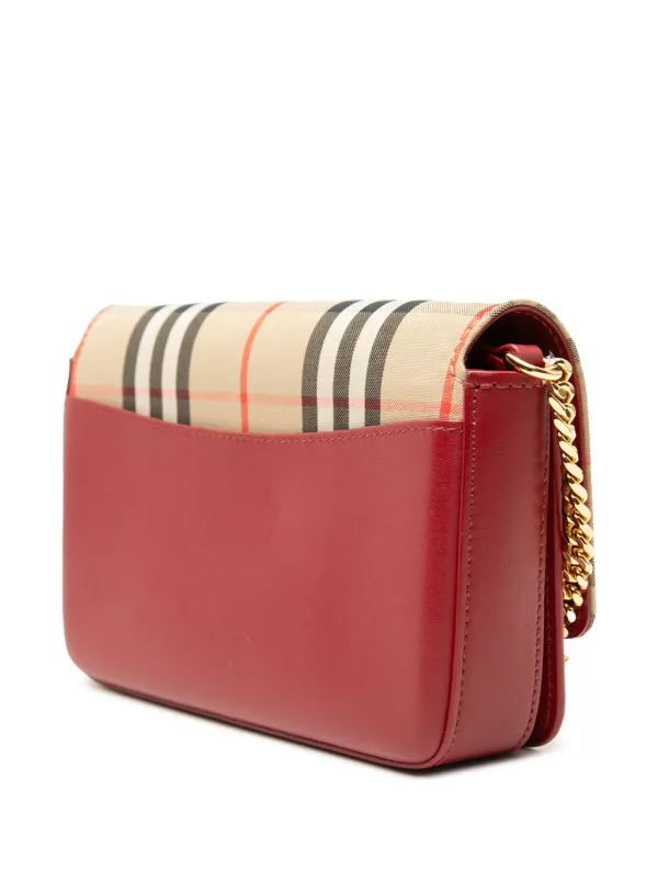 Burberry Pre-Owned 2000-2017 House Check Trimmed Leather Flap